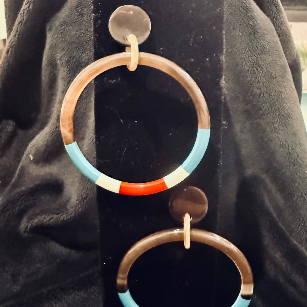 Resin Hoop Earrings 925MX